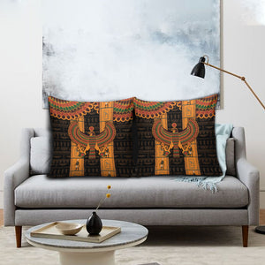 Egyptian God Horus Pillow Cover Ancient Mythology Falcon Hieroglyphic Patterns