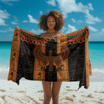 Egyptian God Horus Sarong Ancient Mythology Falcon Hieroglyphic Patterns