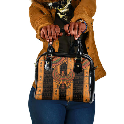Egyptian God Horus Shoulder Handbag Ancient Mythology Falcon Hieroglyphic Patterns