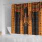 Egyptian God Horus Shower Curtain Ancient Mythology Falcon Hieroglyphic Patterns