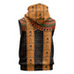 Egyptian God Horus Sleeveless Hoodie Ancient Mythology Falcon Hieroglyphic Patterns