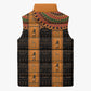 Egyptian God Horus Sleeveless Puffer Jacket Ancient Mythology Falcon Hieroglyphic Patterns