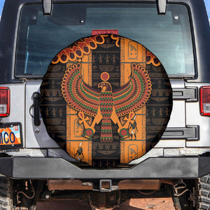 Egyptian God Horus Spare Tire Cover Ancient Mythology Falcon Hieroglyphic Patterns