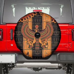 Egyptian God Horus Spare Tire Cover Ancient Mythology Falcon Hieroglyphic Patterns