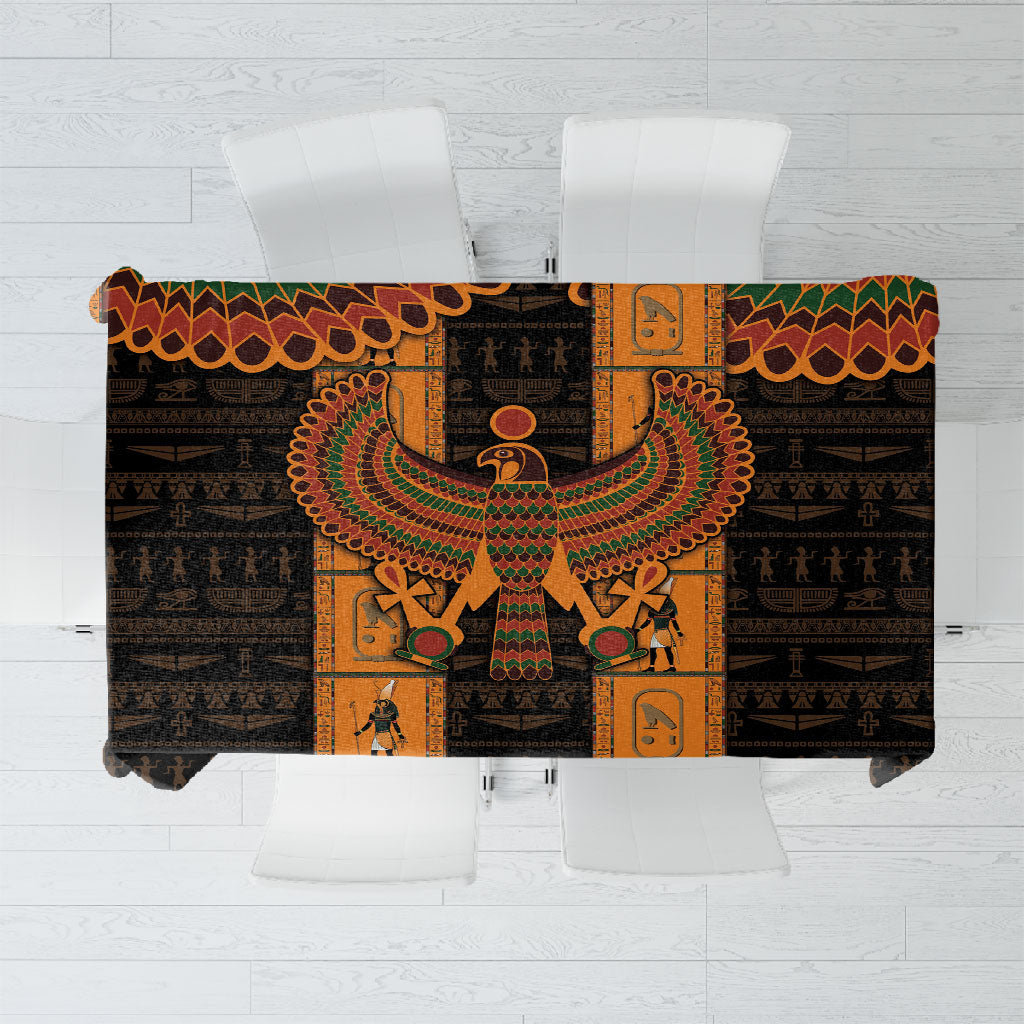 Egyptian God Horus Tablecloth Ancient Mythology Falcon Hieroglyphic Patterns
