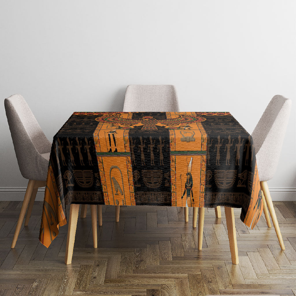 Egyptian God Horus Tablecloth Ancient Mythology Falcon Hieroglyphic Patterns