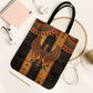 Egyptian God Horus Tote Bag Ancient Mythology Falcon Hieroglyphic Patterns