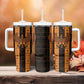 Egyptian God Horus Tumbler With Handle Ancient Mythology Falcon Hieroglyphic Patterns