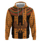 Egyptian God Horus Zip Hoodie Ancient Mythology Falcon Hieroglyphic Patterns