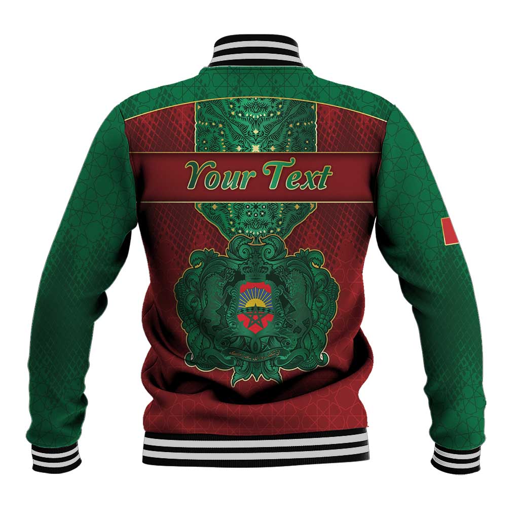 Personalized Morocco Baseball Jacket Royal Lion Islam Patterns - African Pride