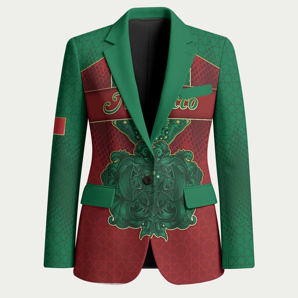 Personalized Morocco Blazer Royal Lion Islam Patterns - African Pride
