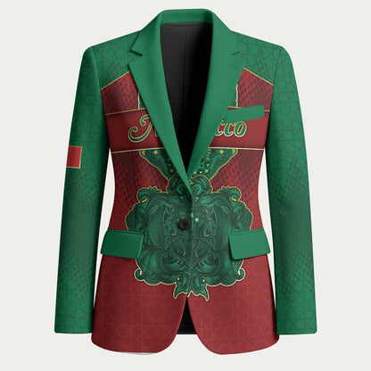 Personalized Morocco Blazer Royal Lion Islam Patterns - African Pride