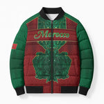 Personalized Morocco Bomber Puffer Jacket Royal Lion Islam Patterns - African Pride