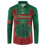 Personalized Morocco Button Sweatshirt Royal Lion Islam Patterns
