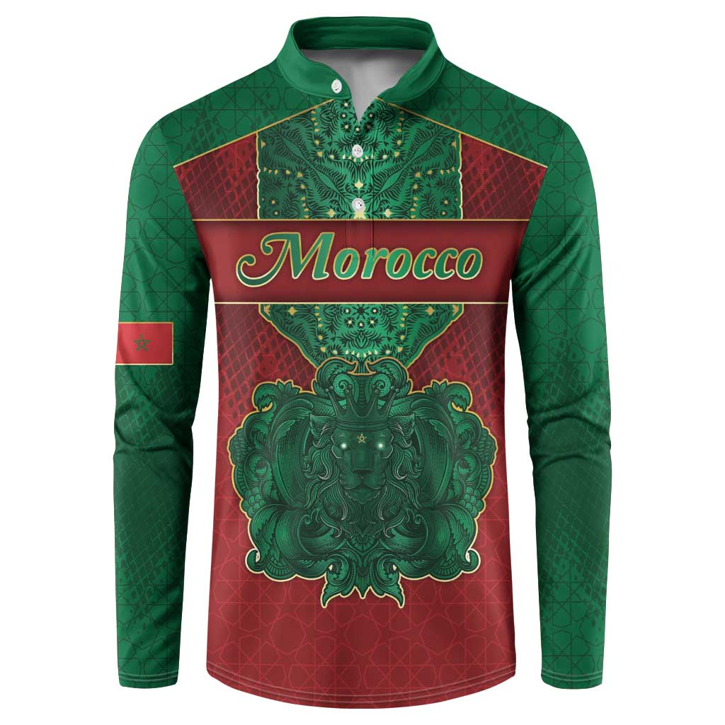 Personalized Morocco Button Sweatshirt Royal Lion Islam Patterns