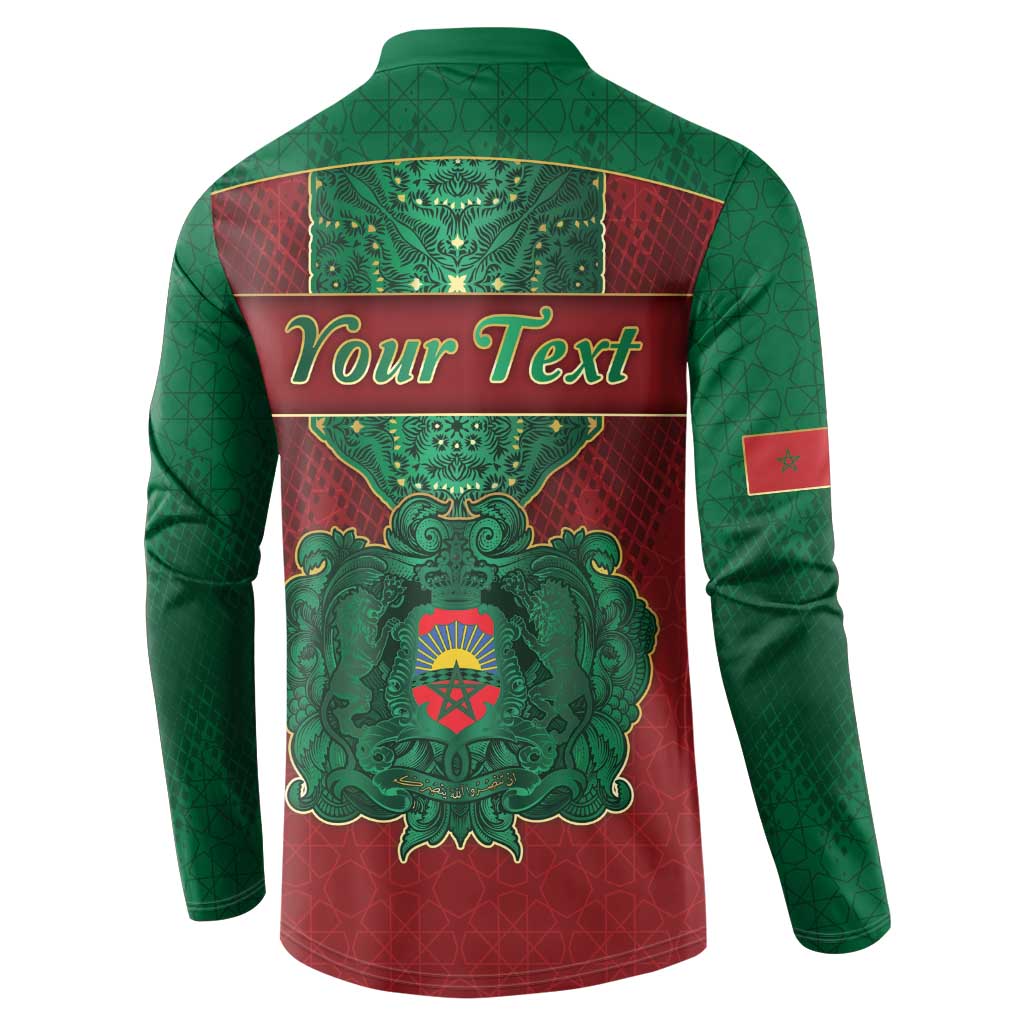 Personalized Morocco Button Sweatshirt Royal Lion Islam Patterns
