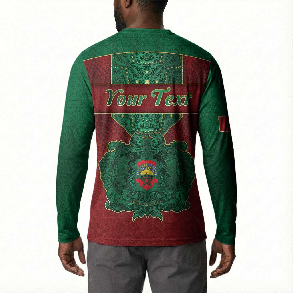 Personalized Morocco Button Sweatshirt Royal Lion Islam Patterns