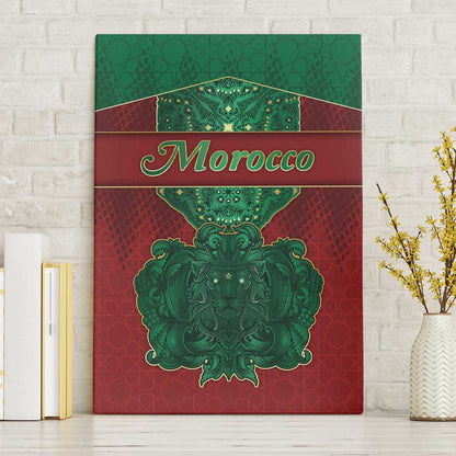 Morocco Canvas Wall Art Royal Lion Islam Patterns - African Pride