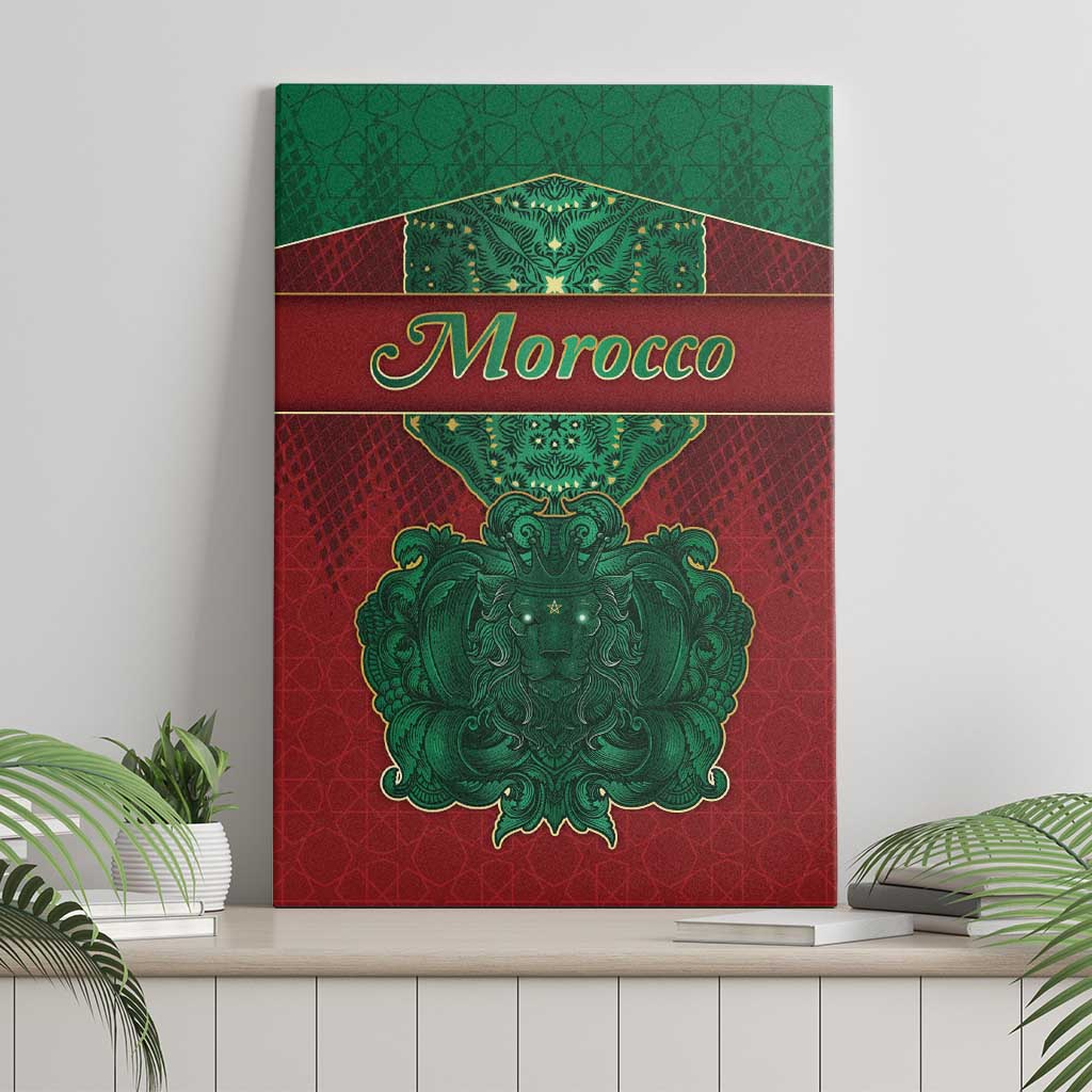 Morocco Canvas Wall Art Royal Lion Islam Patterns - African Pride