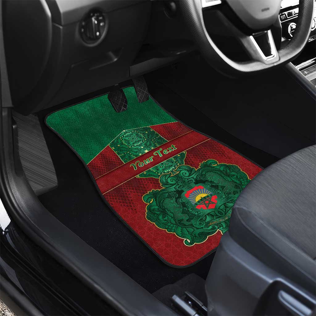 Personalized Morocco Car Mats Royal Lion Islam Patterns - African Pride