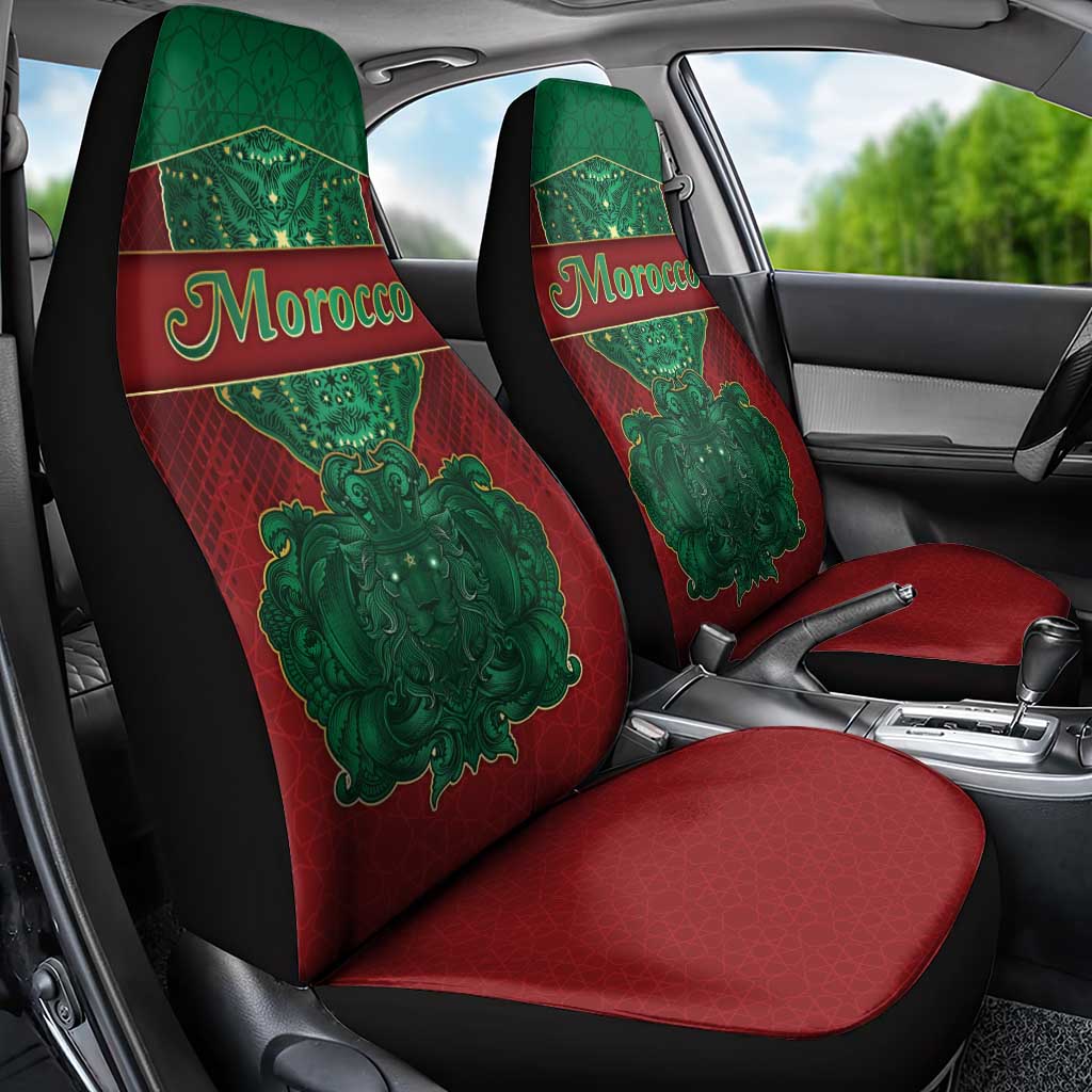 Morocco Car Seat Cover Royal Lion Islam Patterns - African Pride