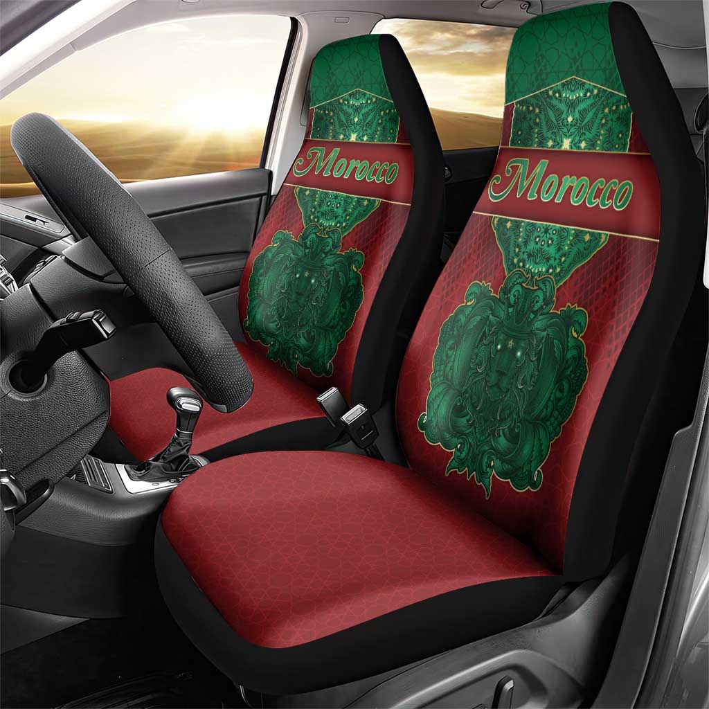 Morocco Car Seat Cover Royal Lion Islam Patterns - African Pride