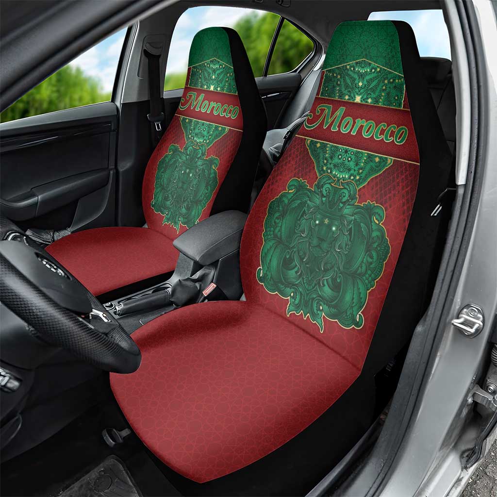 Morocco Car Seat Cover Royal Lion Islam Patterns - African Pride