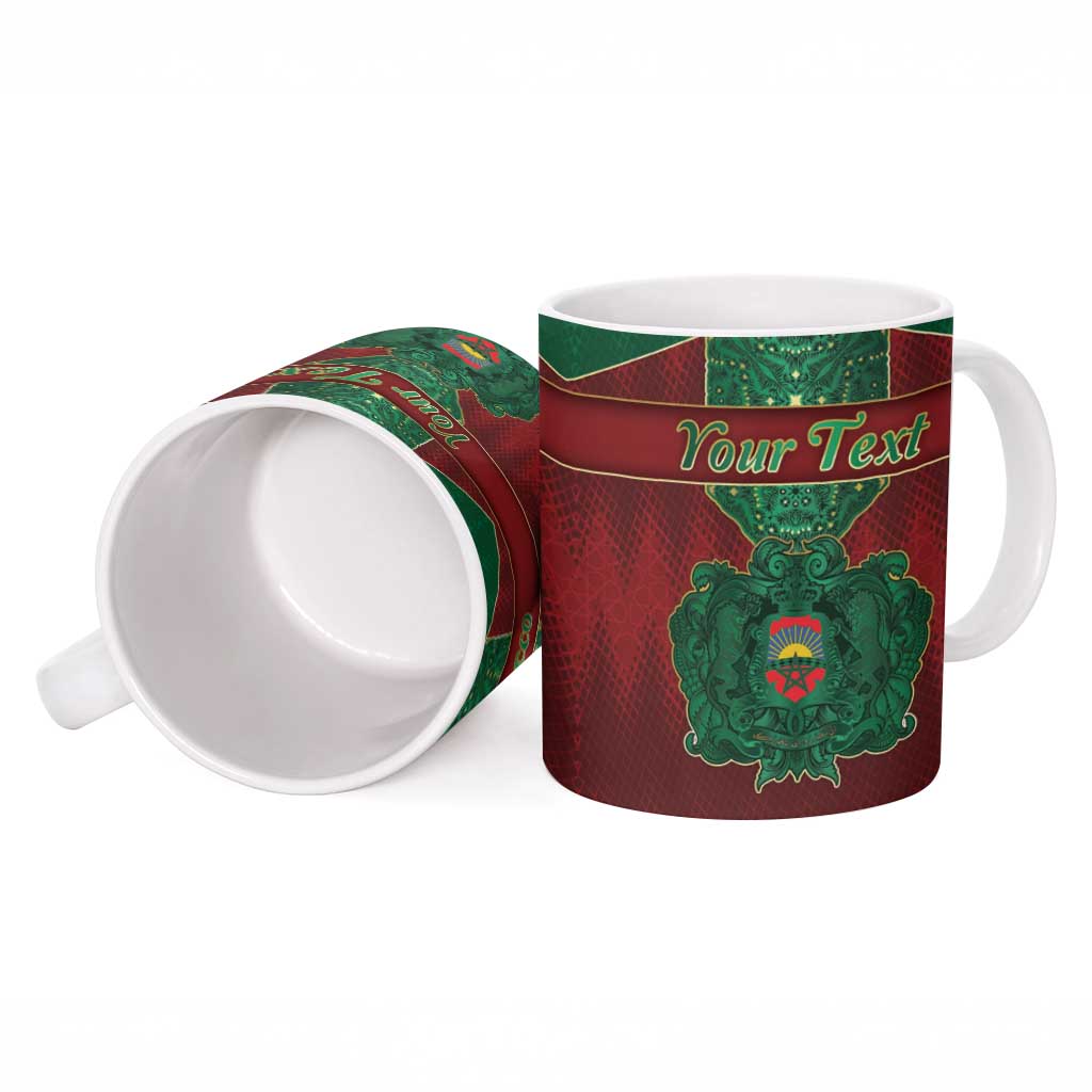 Personalized Morocco Ceramic Mug Royal Lion Islam Patterns - African Pride