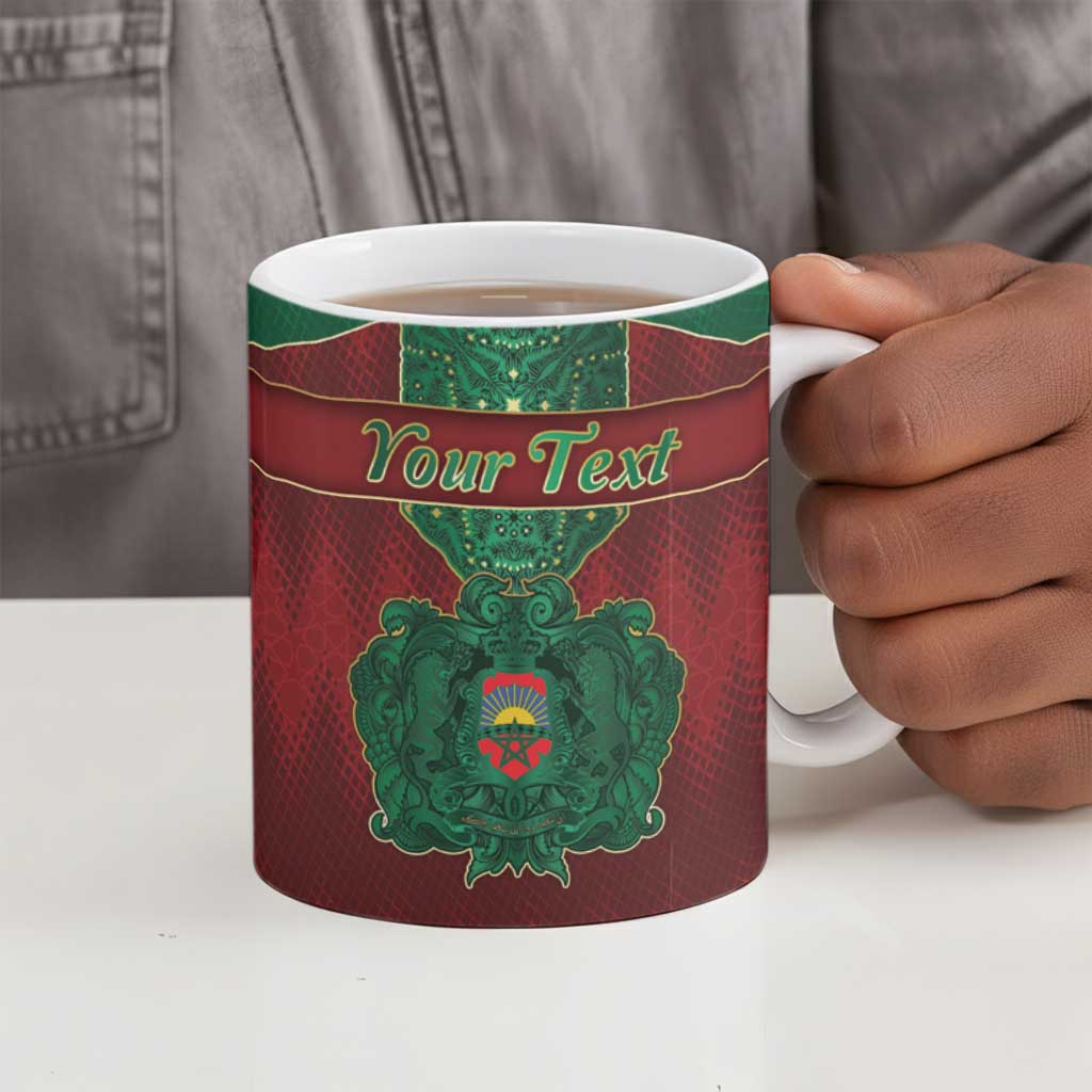 Personalized Morocco Ceramic Mug Royal Lion Islam Patterns - African Pride