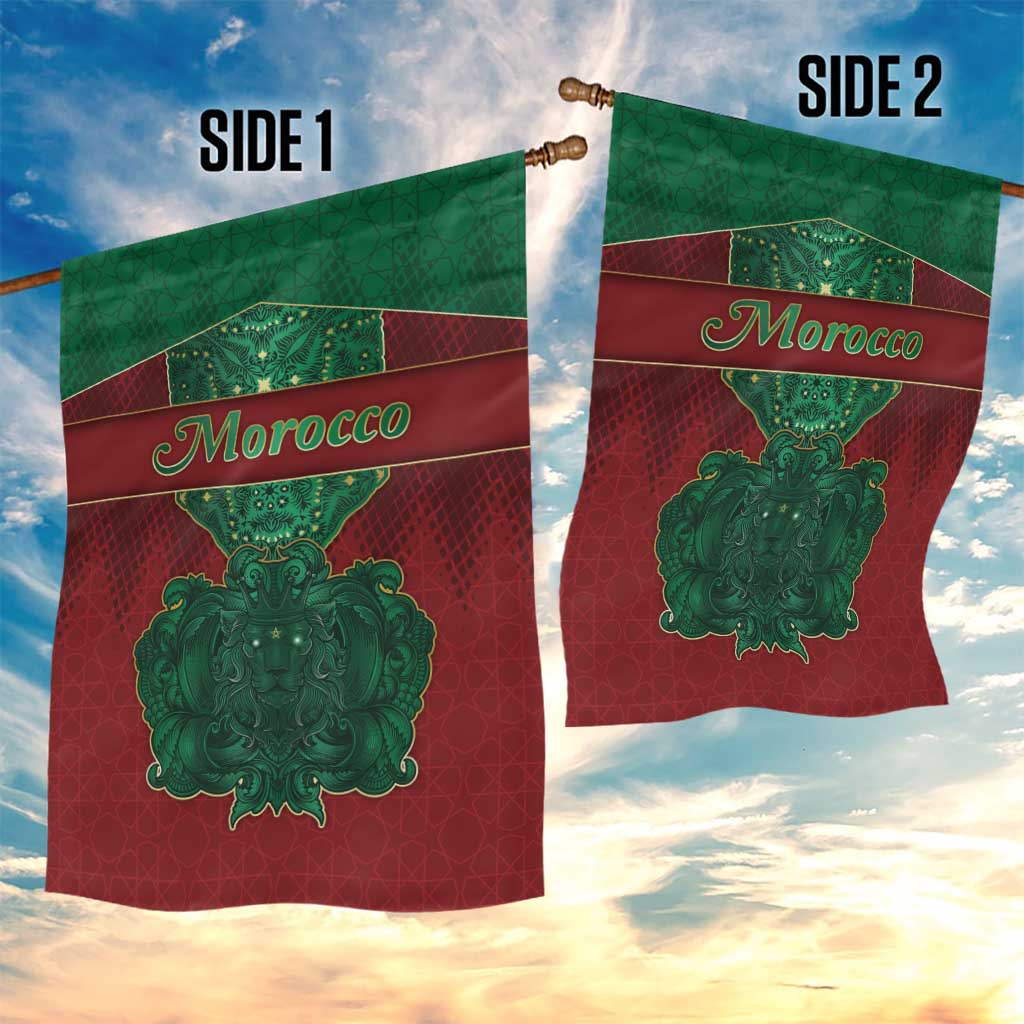 Morocco Garden Flag Royal Lion Islam Patterns - African Pride