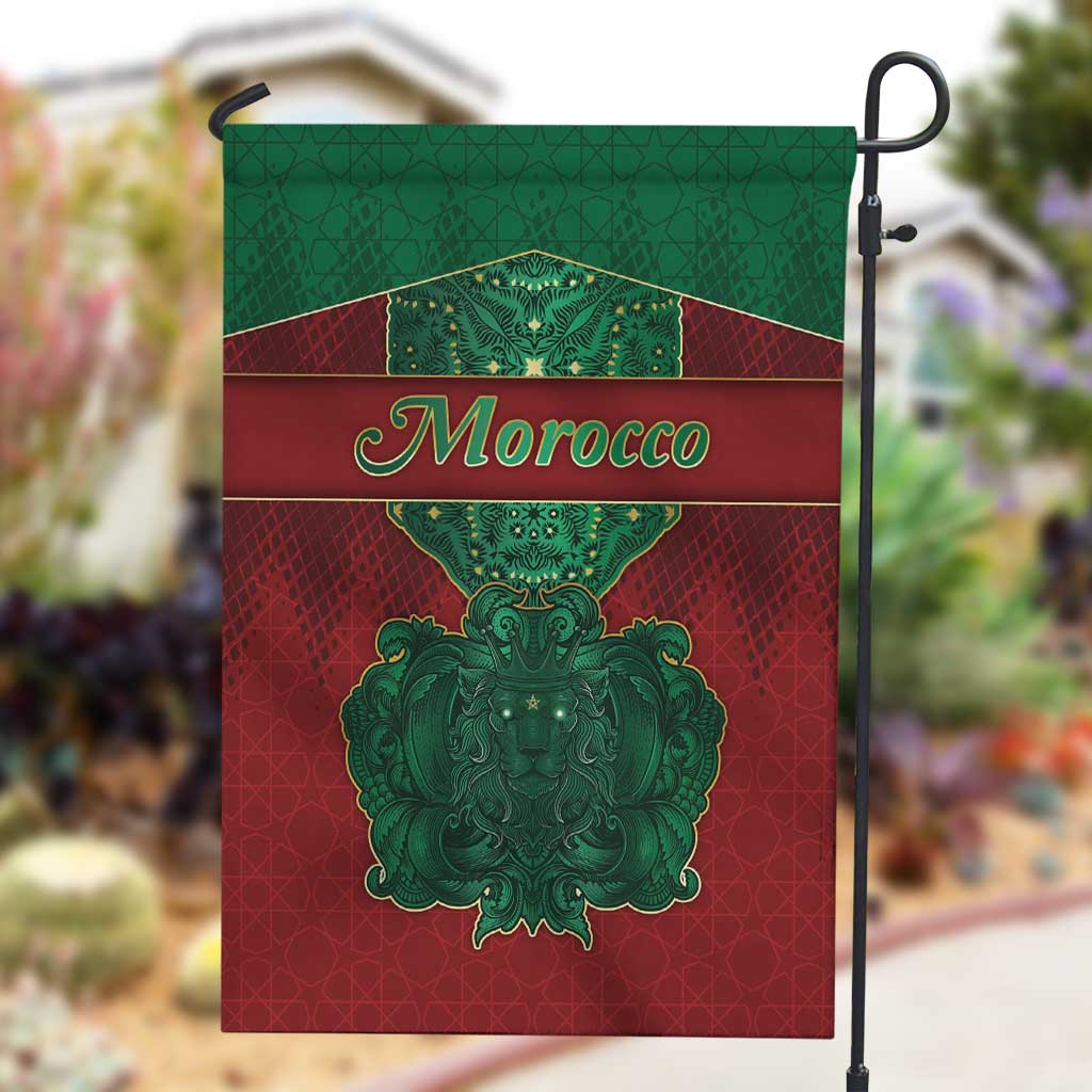Morocco Garden Flag Royal Lion Islam Patterns - African Pride