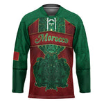 Personalized Morocco Hockey Jersey Royal Lion Islam Patterns - African Pride