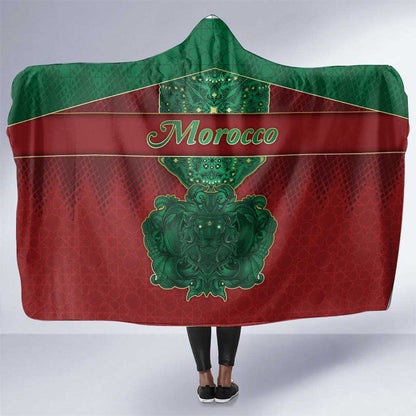 Morocco Hooded Blanket Royal Lion Islam Patterns - African Pride
