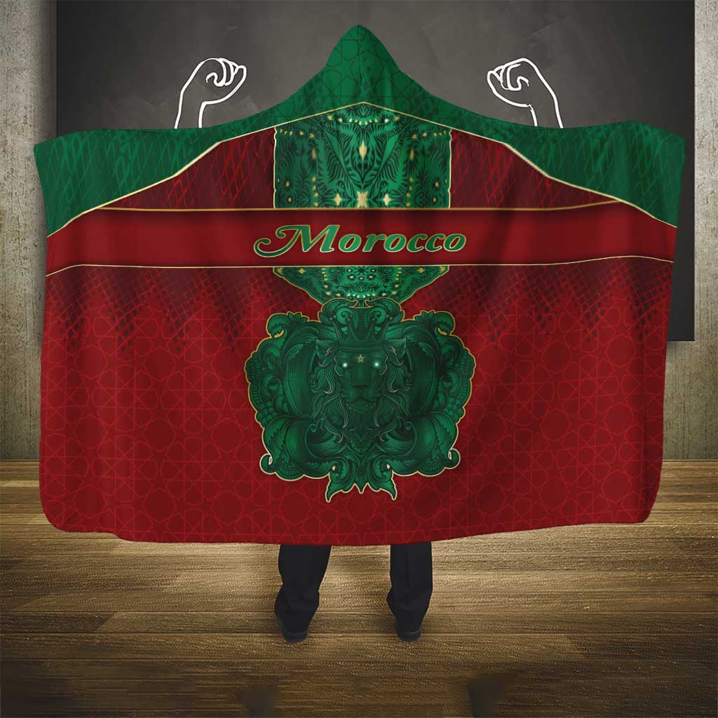 Morocco Hooded Blanket Royal Lion Islam Patterns - African Pride