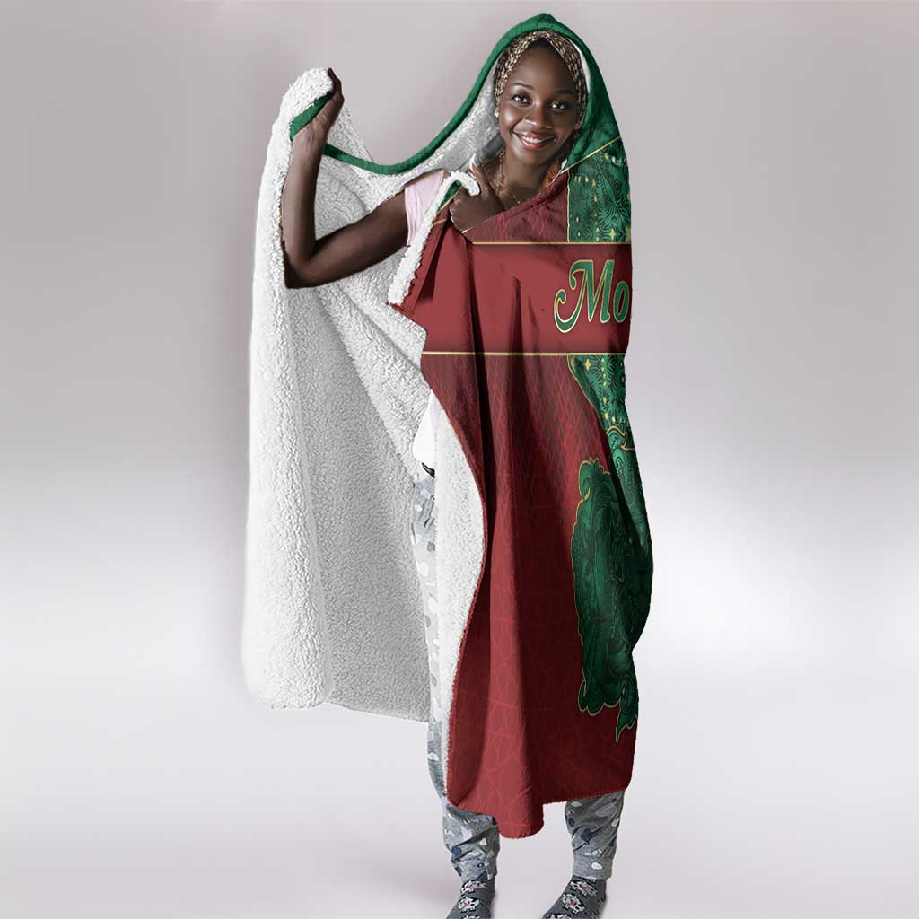 Morocco Hooded Blanket Royal Lion Islam Patterns - African Pride