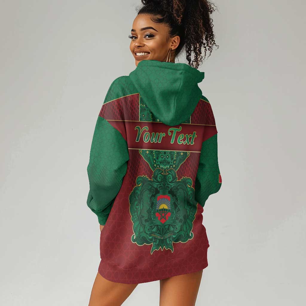 Personalized Morocco Hoodie Dress Royal Lion Islam Patterns - African Pride