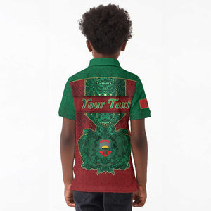 Personalized Morocco Kid Polo Shirt Royal Lion Islam Patterns - African Pride