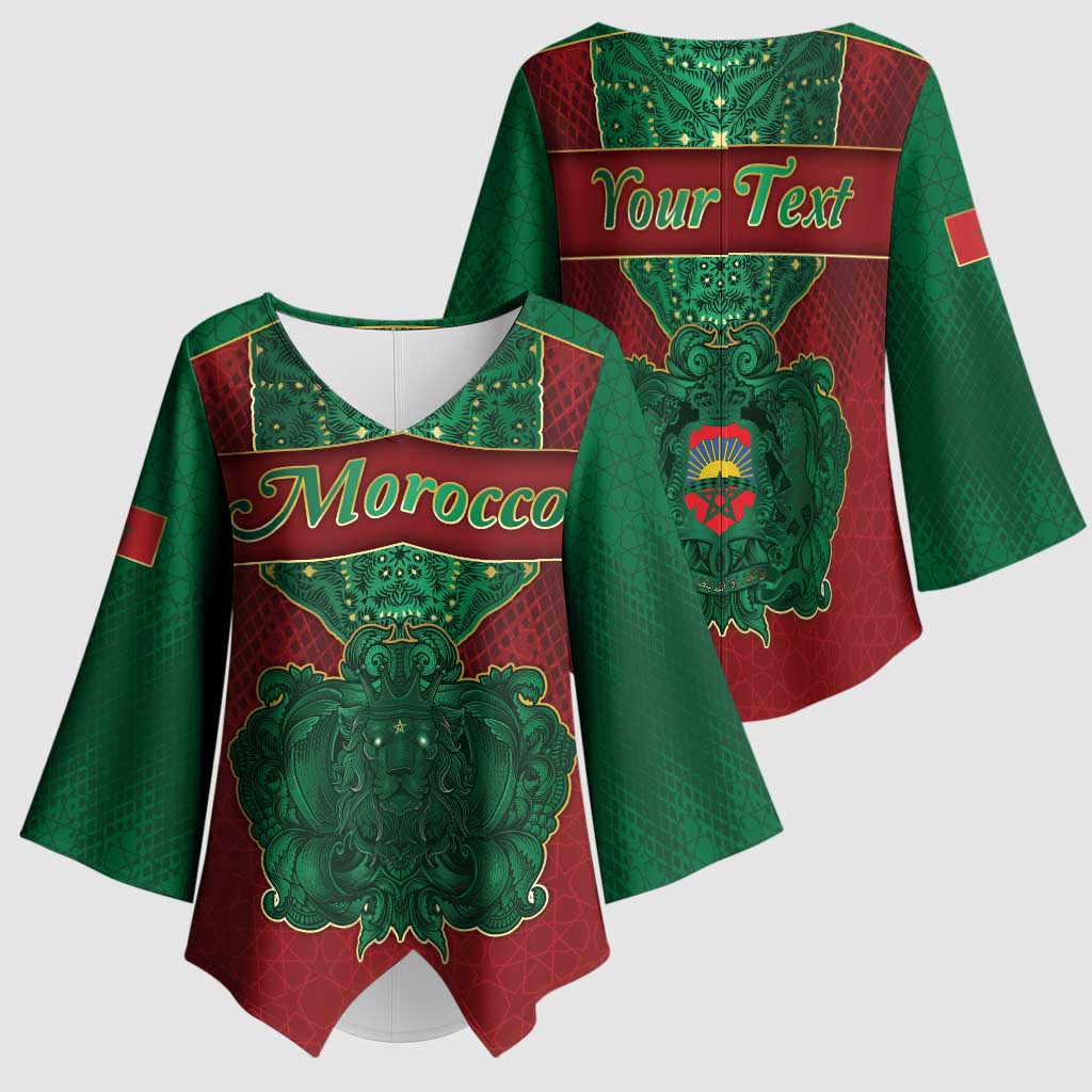 Personalized Morocco Kimono Sleeve Blouse Royal Lion Islam Patterns - African Pride