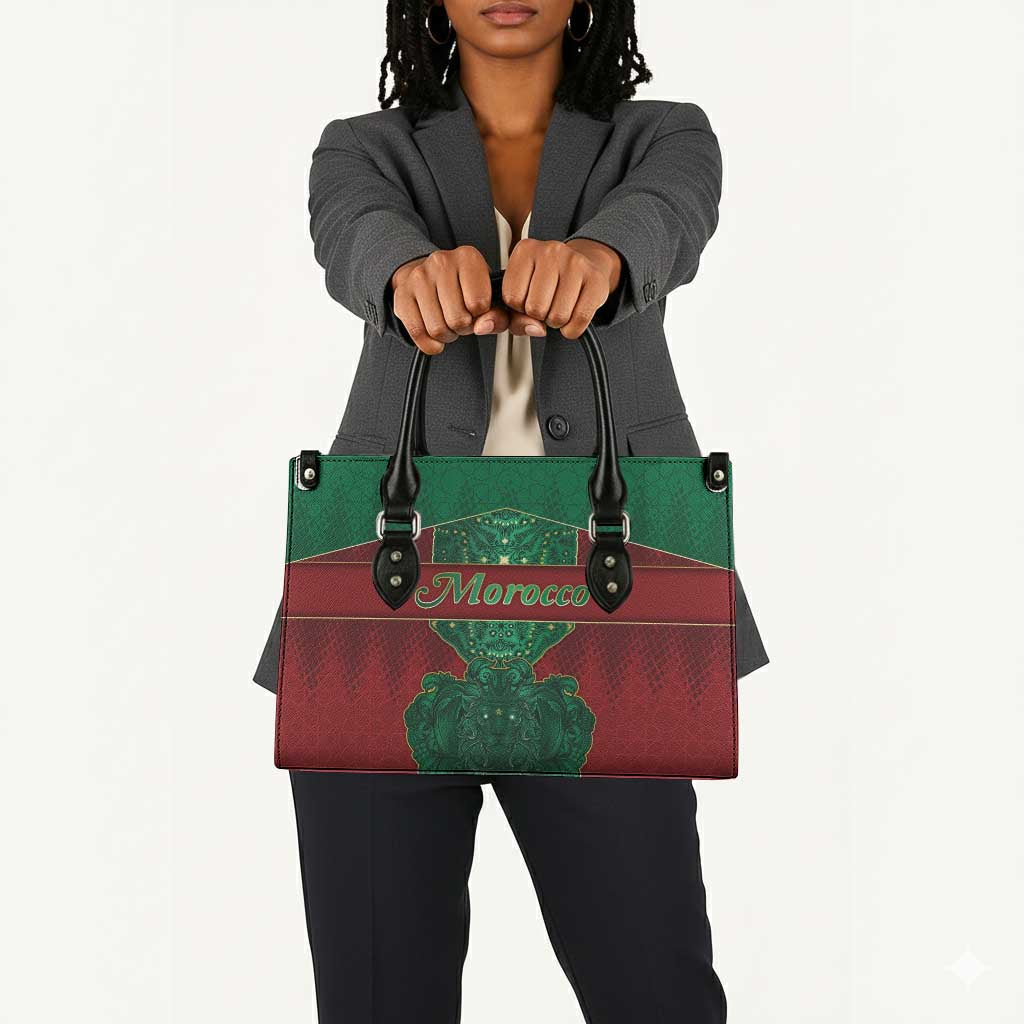 Morocco Leather Bag Royal Lion Islam Patterns - African Pride
