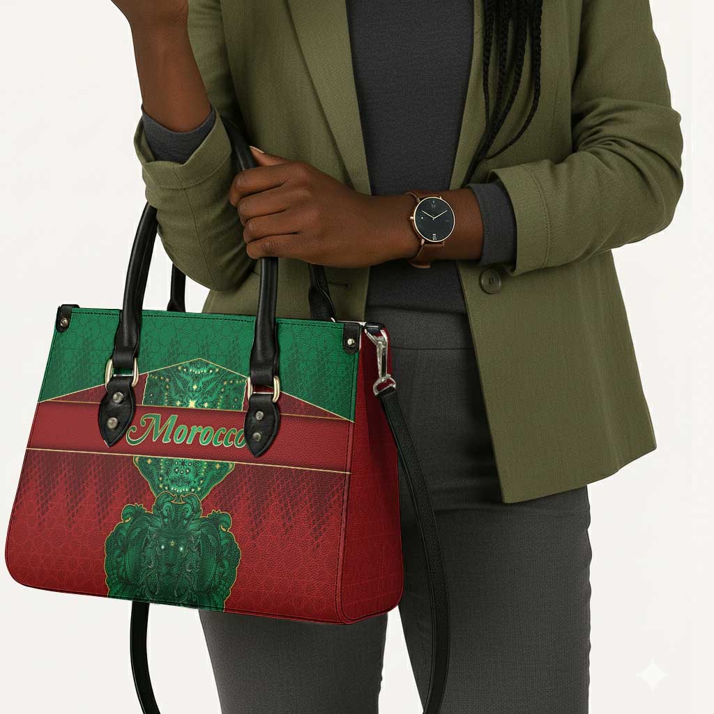 Morocco Leather Bag Royal Lion Islam Patterns - African Pride