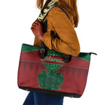 Morocco Leather Tote Bag Royal Lion Islam Patterns - African Pride