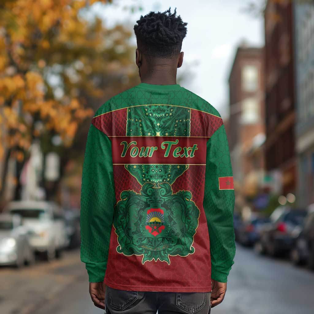Personalized Morocco Long Sleeve Shirt Royal Lion Islam Patterns - African Pride