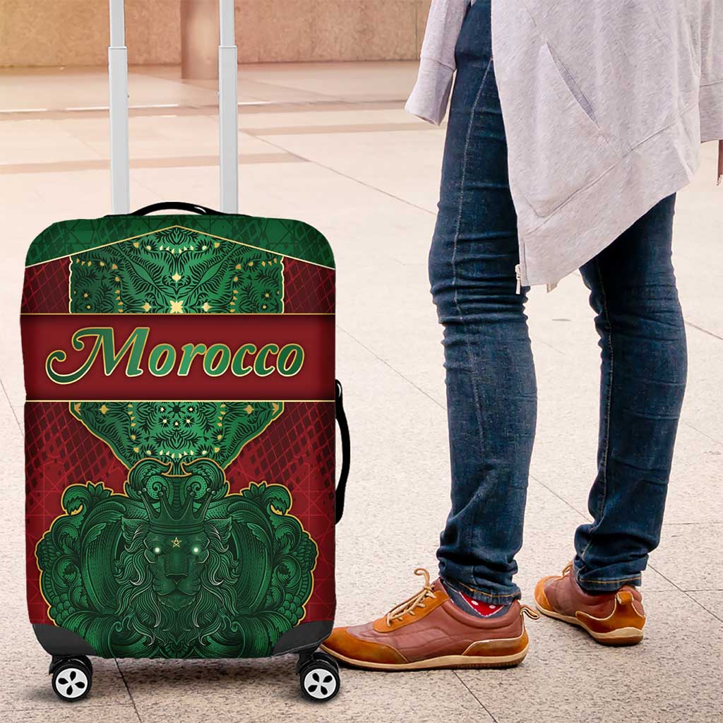 Morocco Luggage Cover Royal Lion Islam Patterns - African Pride