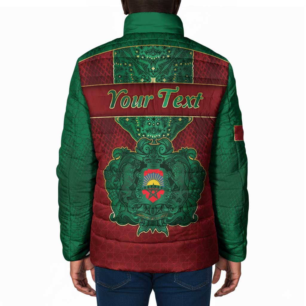 Personalized Morocco Padded Jacket Royal Lion Islam Patterns - African Pride