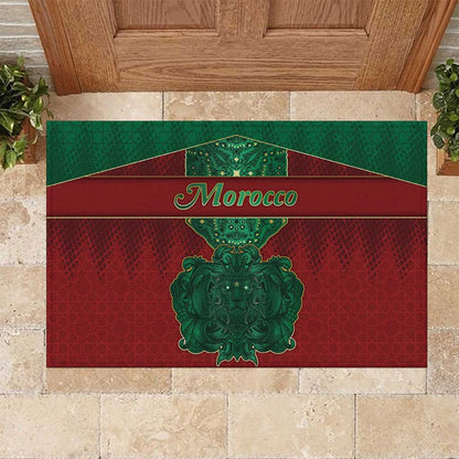 Morocco Rubber Doormat Royal Lion Islam Patterns - African Pride