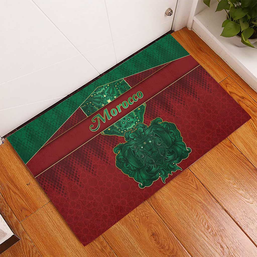 Morocco Rubber Doormat Royal Lion Islam Patterns - African Pride
