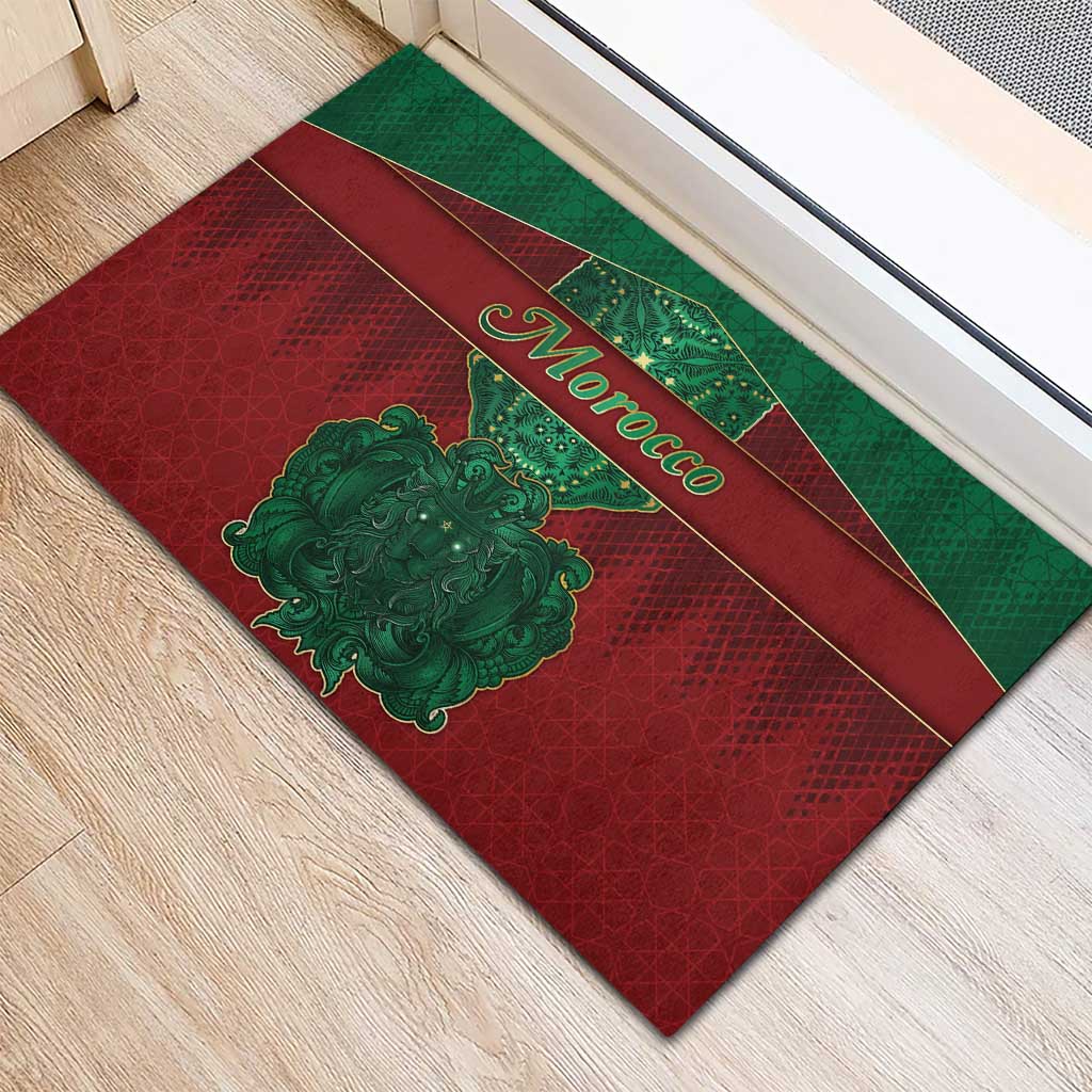 Morocco Rubber Doormat Royal Lion Islam Patterns - African Pride