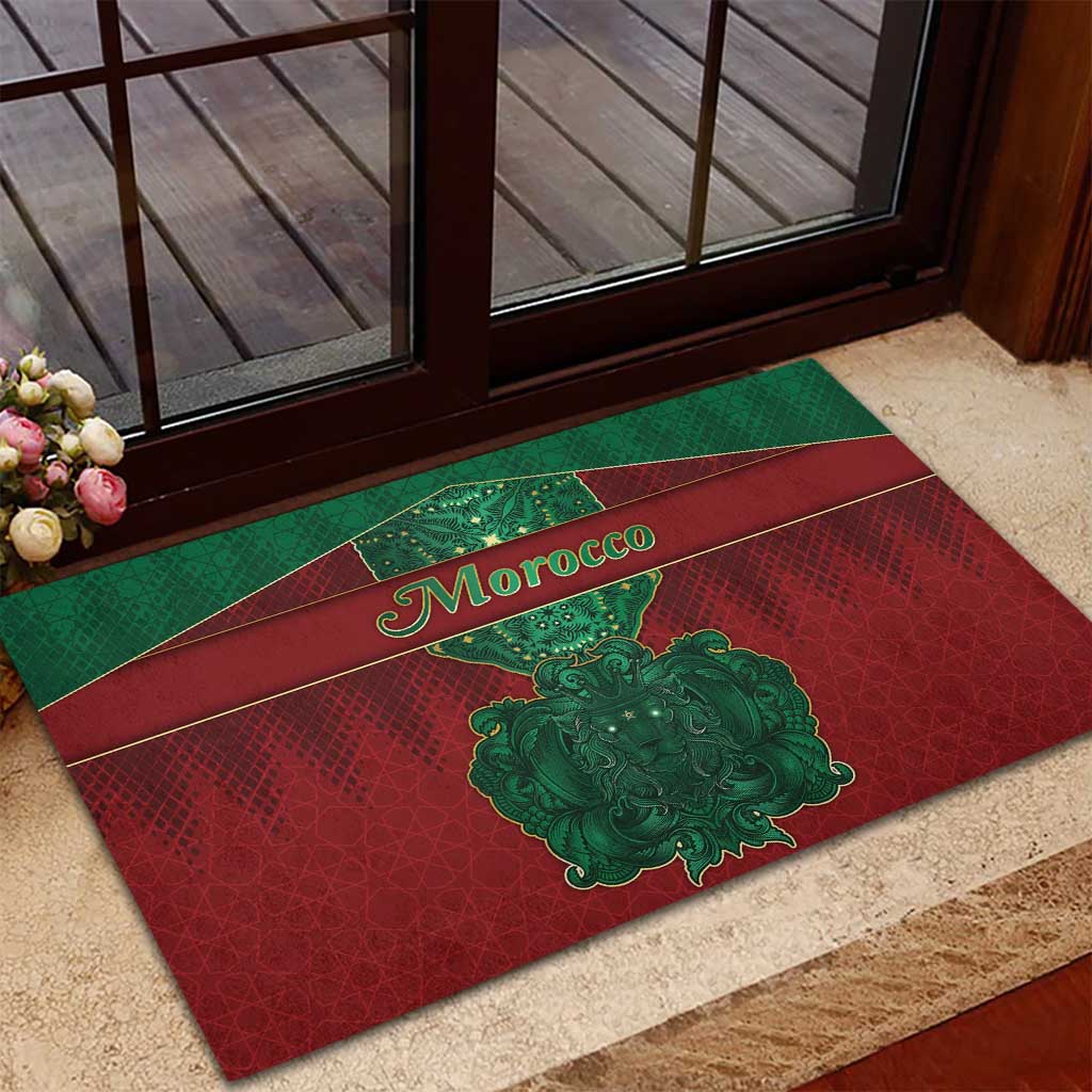 Morocco Rubber Doormat Royal Lion Islam Patterns - African Pride