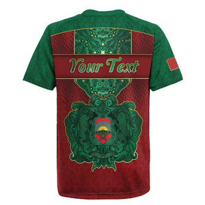 Personalized Morocco Rugby Jersey Royal Lion Islam Patterns - African Pride