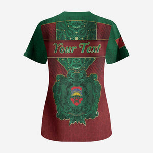 Personalized Morocco Scrub Top Royal Lion Islam Patterns - African Pride